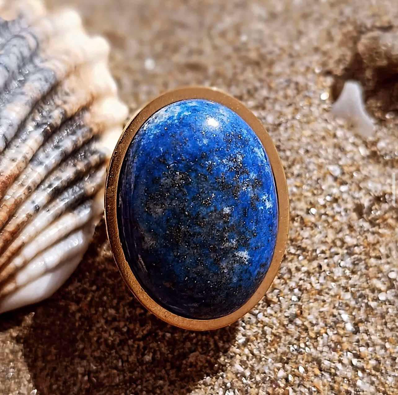 Bague en lapis lazuli grand modèle